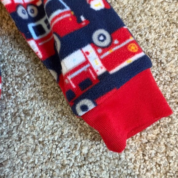 Carter’s 1-Piece Fleece Footie PJs Firefighter Size 12m baby blue red - Picture 5 of 8